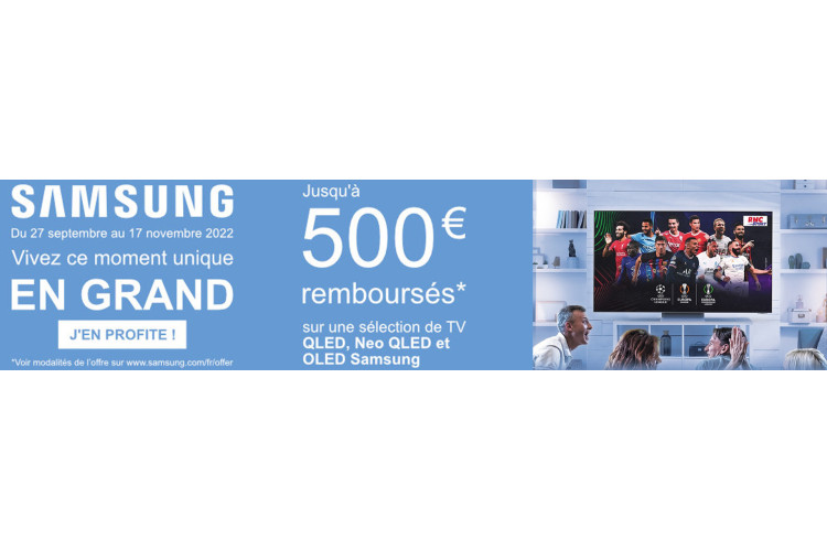 Offre de remboursement TV Samsung